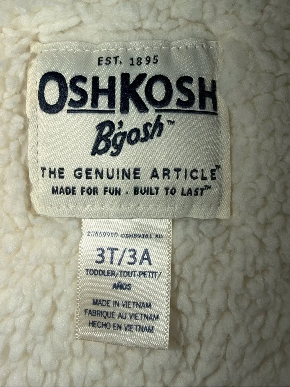Oshkosh B’Gosh Little Girls Gray Hooded Sherpa Lined Zip-Up Sweatshirt Jacket